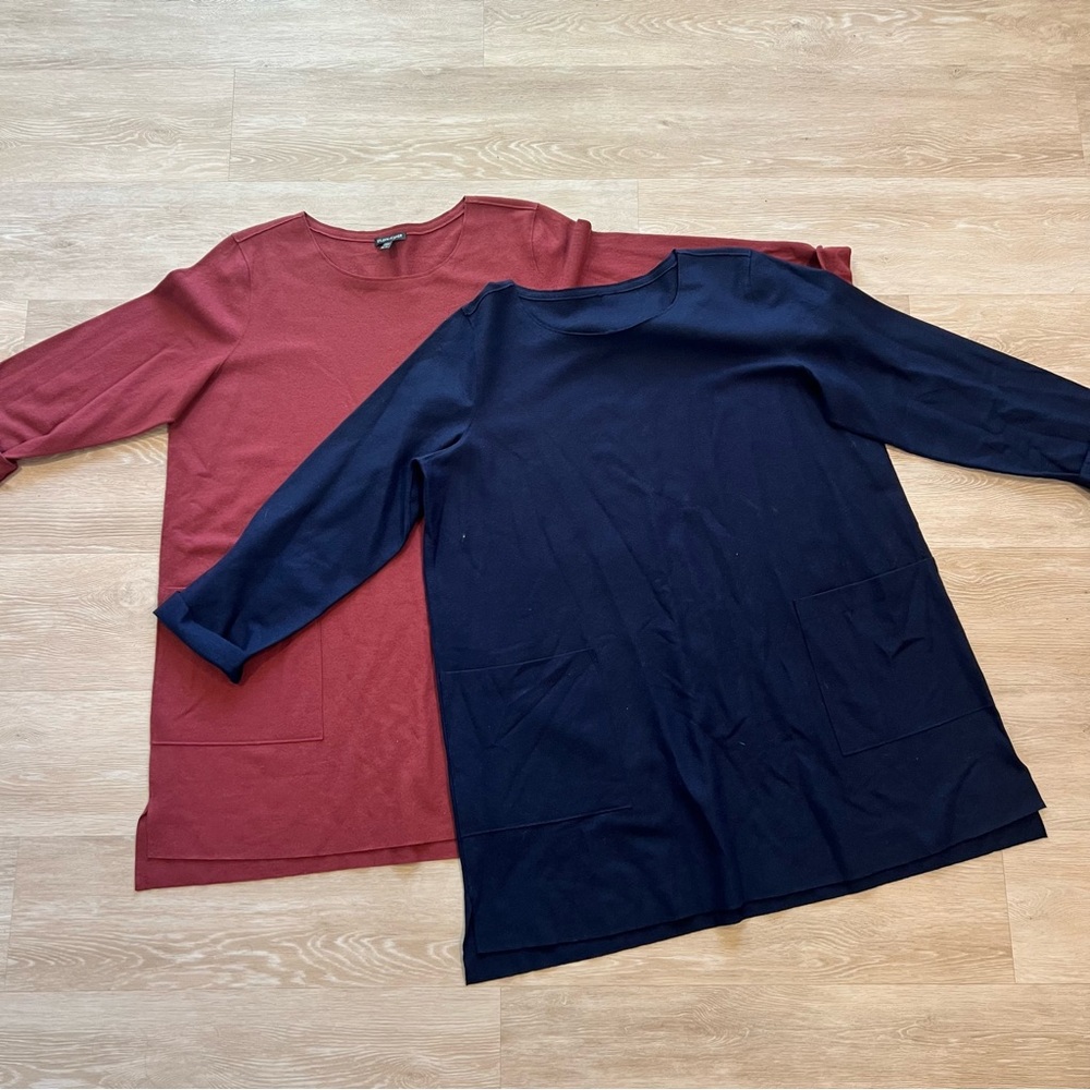 Eileen Fisher Two (2) 100% Wool Tunic Women's-Size XL
